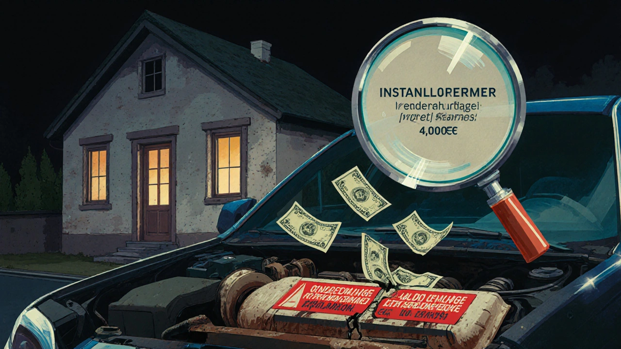 Ein Haus als Auto mit neuem Lack, aber kaputtem Motor – die Rücklage ist zu niedrig und Geld fließt verloren.