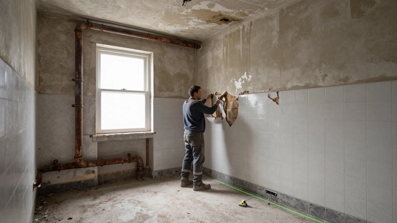 Badezimmer im Altbau sanieren: Leitungen, Wände und Gefälle richtig planen