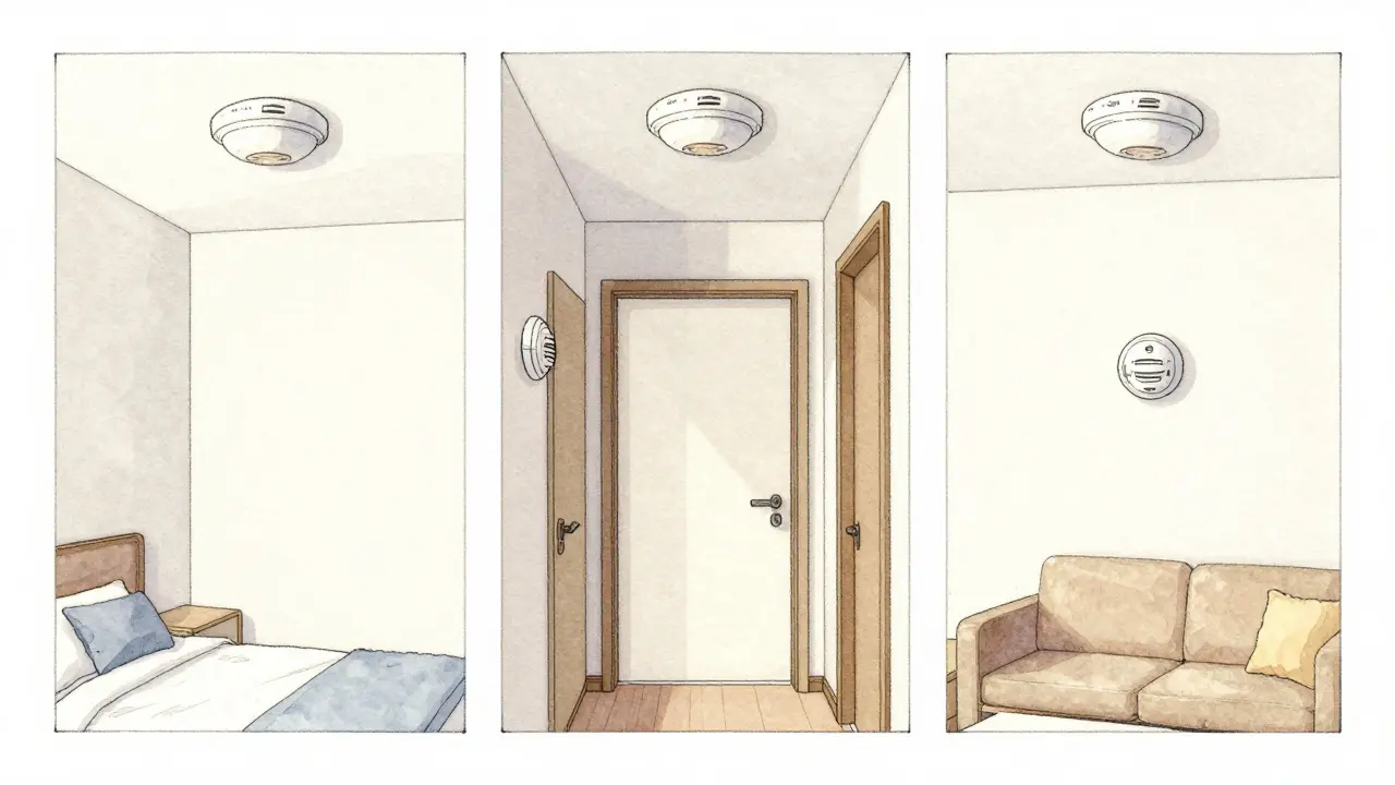 Rauchmelder-Installation nach unterschiedlichen Bundesländer-Vorschriften.