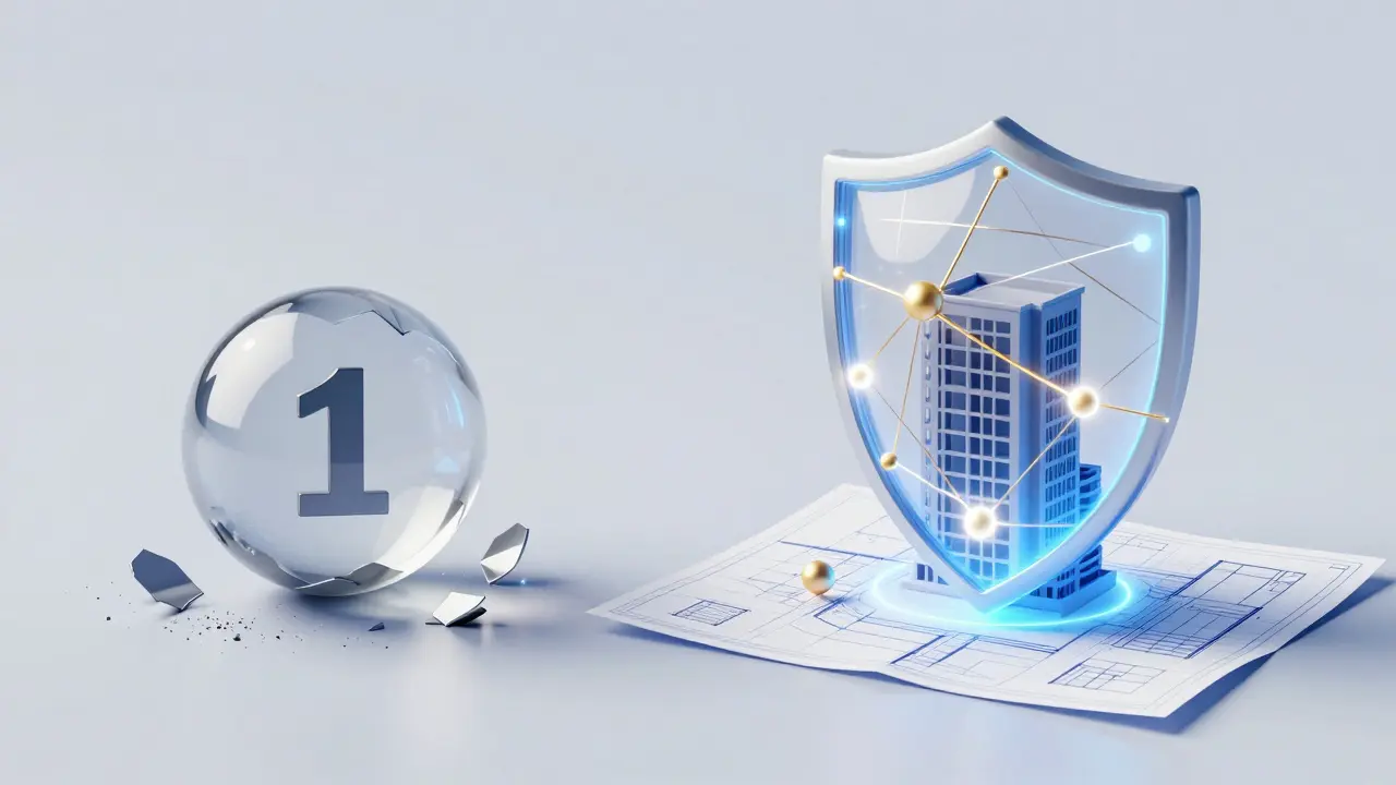 Abstrakte Darstellung von Datenanalyse als Schutz vor Baukostenrisiken