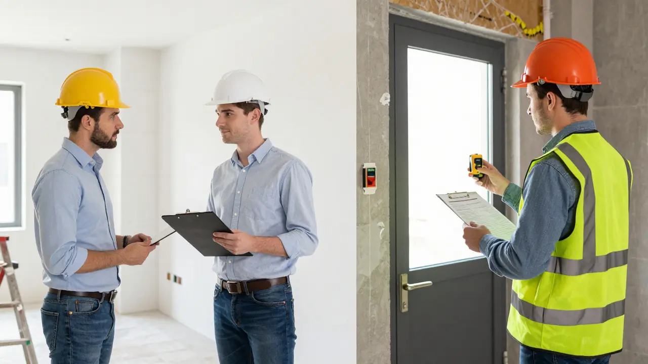 Vergleich der privaten Qualitätsprüfung und der behördlichen Sicherheitsabnahme bei einem Neubau