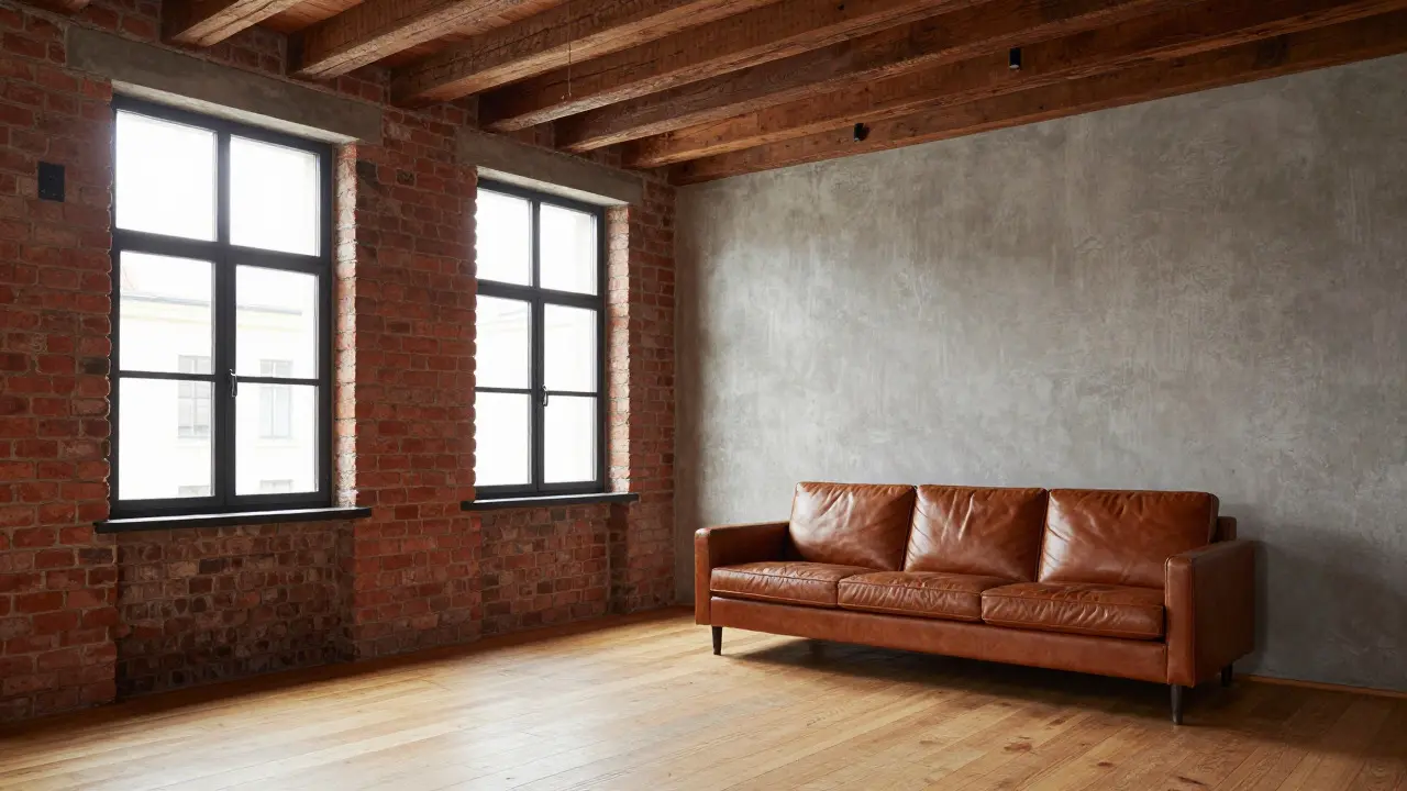 Industrial Style im Altbau: Sichtbeton, Metall und Backstein richtig kombinieren
